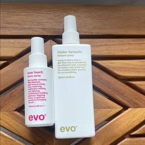 EVO HAIR PRODUCTS! Love Touch & Mister Fantastic  HAIR Shine and Texture Sprays